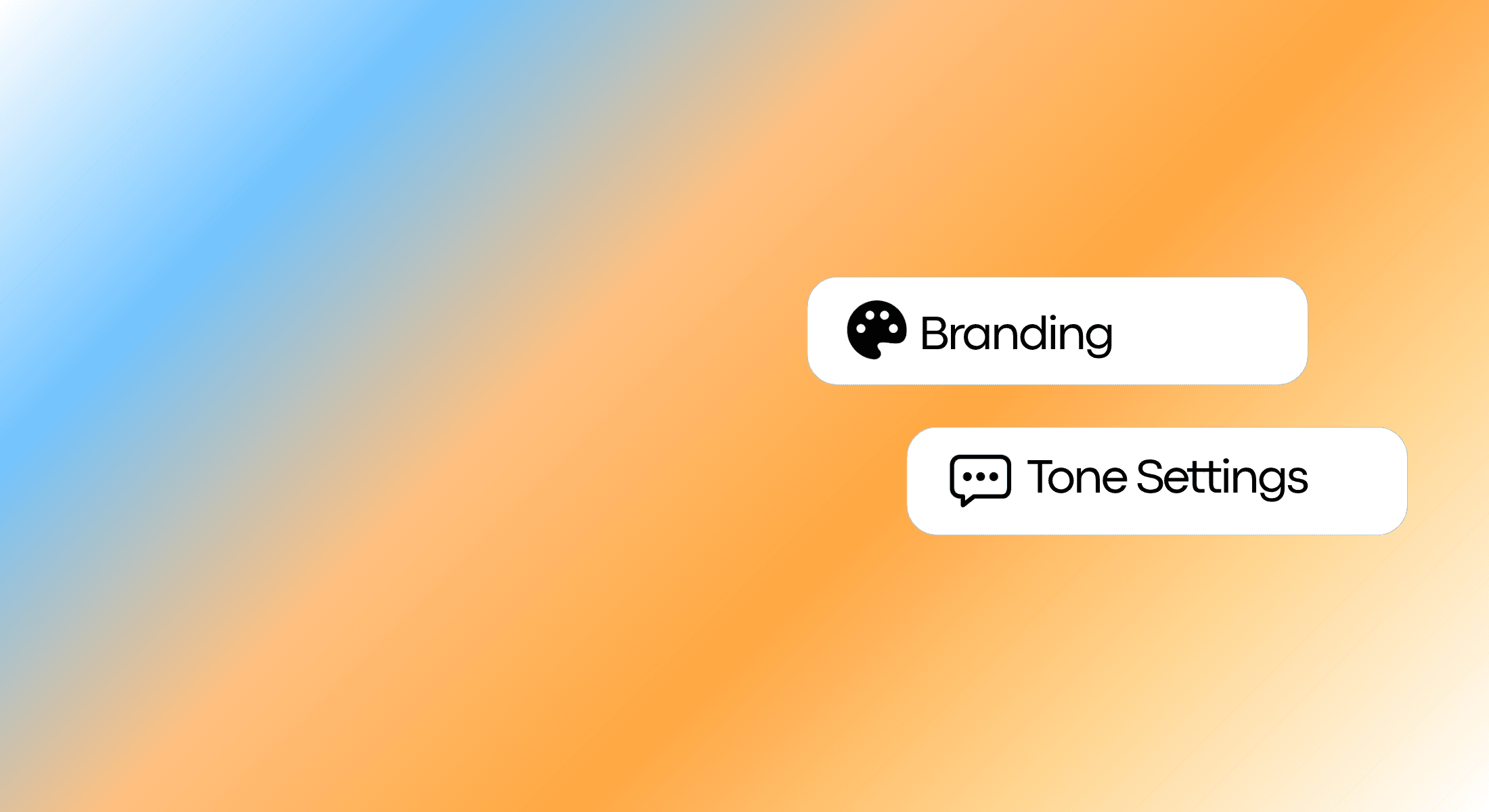 Premium branding and tone customization visual